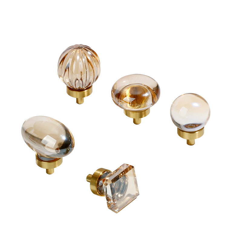 Brass Crystal Drawer Handles