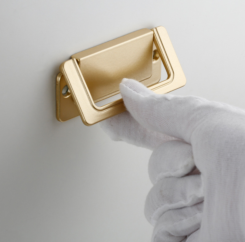 Paidu Manufacturer Minimalist Sliding Door Drawer Bedside Cabinet Handles Concealed Latch Flat Concealed Exposed Handles for Cabinets Wardrobe