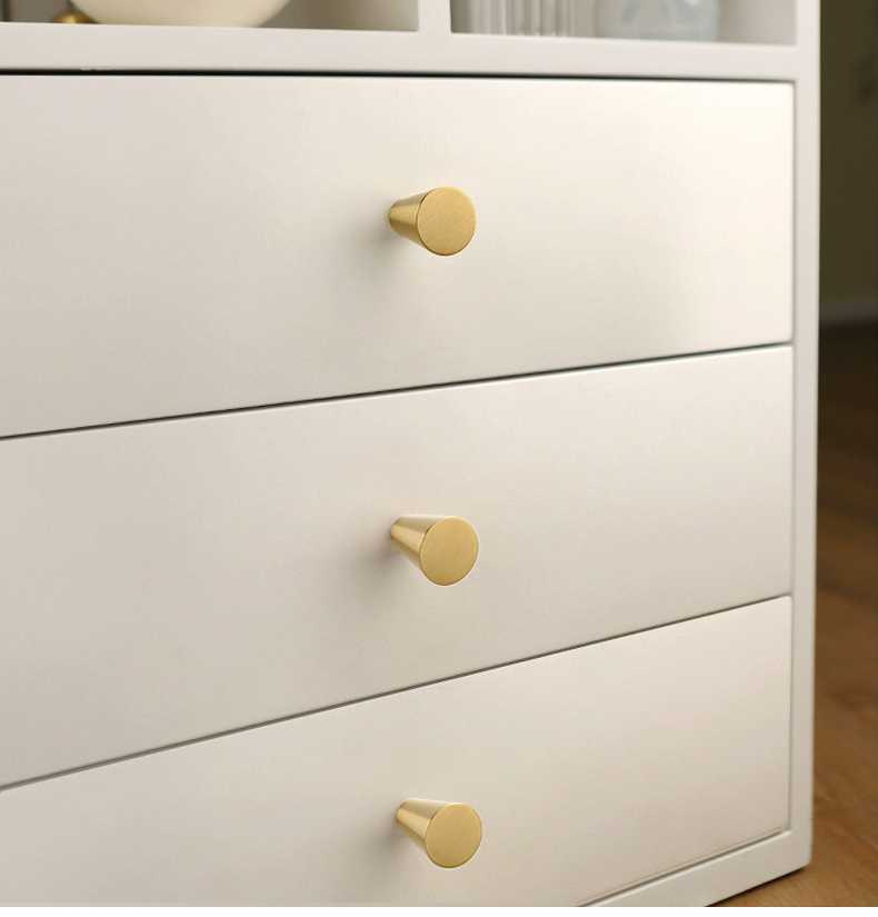 Paidu Manufacturer Minimalist Wardrobe Cabinet Door Brass Handles Drawer Wardrobe Door Handles Nordic Light Luxury Golden Brass Handles