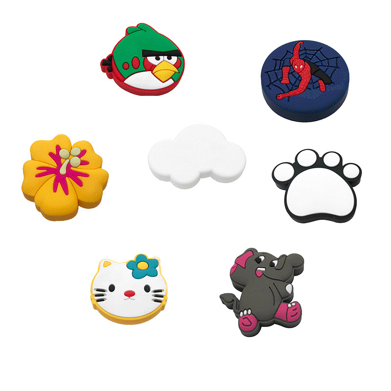 Paidu Manufacturers Children'S Room Furniture Cartoon Handle Soft Glue Wardrobe Drawer Door Handle Color Baby Collision Small Handle