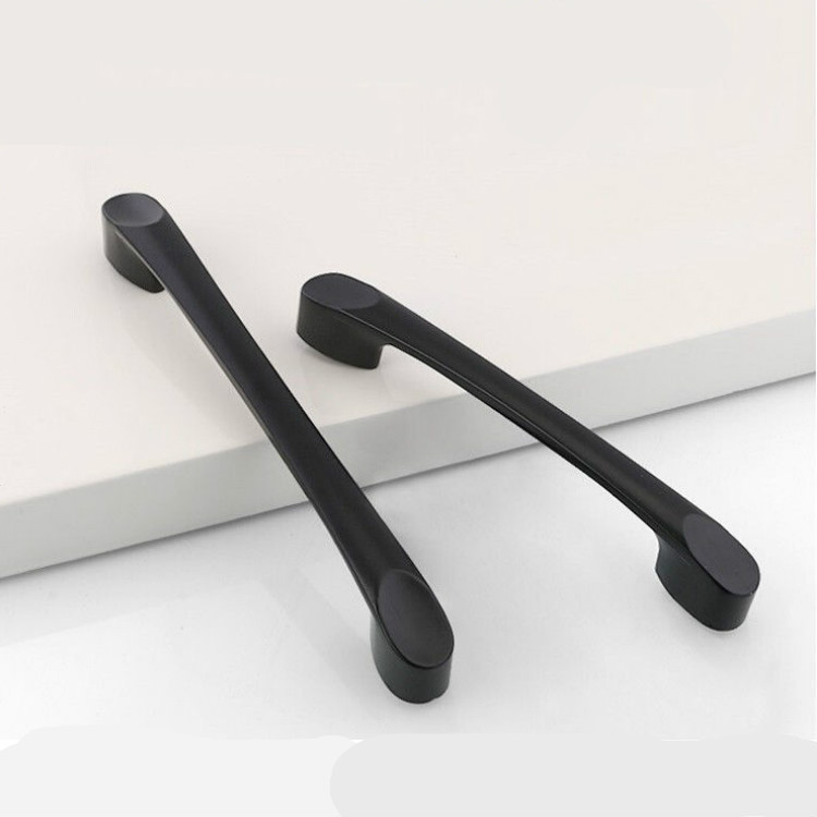Paidu Manufacturers Aluminum alloy black thumb handle cabinet drawer wardrobe door handle furniture hardware single hole small handle wholesale
