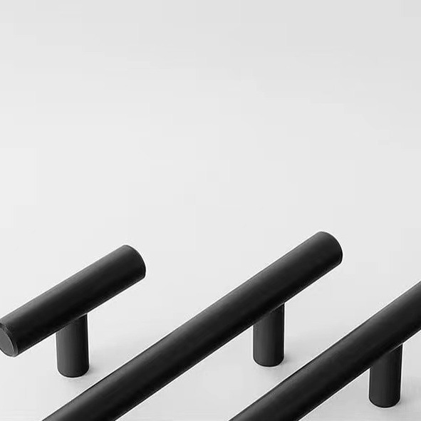 Simplified European American style drawer handle cabinet door wardrobe door handle gold black furniture hardware light luxury